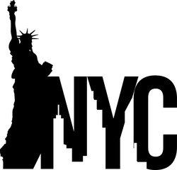 NYC logo symbol design vector art