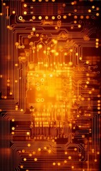 An abstract technology background. A circuit board.  Generative AI. 
