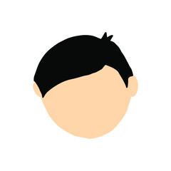 Islamic kids boy isolated on white background. avatar design