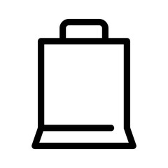 shopping bag icon or logo isolated sign symbol vector illustration - high quality black style vector icons
