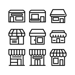 store icon or logo isolated sign symbol vector illustration - high quality black style vector icons
