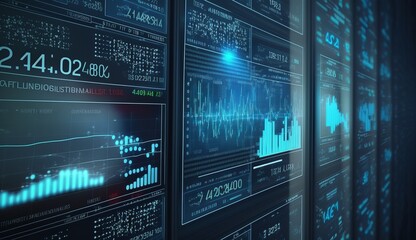 Finance chart analytics data visualization background. Generative AI technology.