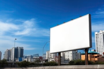 Fototapeta premium Blank Billboard Mockup Template Design Generated AI