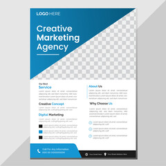 Business Flyer Template Corporate flyer template colorful gradient, modern design, perfect for creative professional business, Annual report brochure flyer design template vector, Leaflet presentation