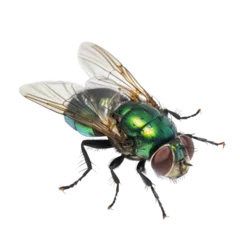 Foto op Plexiglas common green bottle fly standing , isolated on transparent background cutout , generative ai © Natural PNG