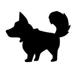 black and white of dog icon