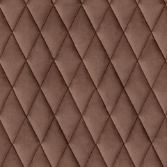 Fototapeta premium An Abstract Design of Seamless Upholstery Texture, Inspired by Vintage Style and Featuring a Combination of Leather and Fabric Materials. Aesthetic Background for Design, Advertising, 3D. 