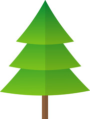 christmas tree isolated on white