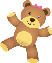 Teddy bear  isolated illustration
