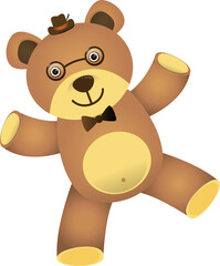Teddy bear isolated  illustration
