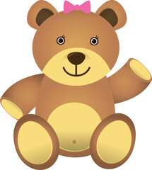 Teddy bear  isolated illustration
