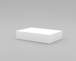 3D. Minimalistic White Podium on Geometric Background for Product Presentations