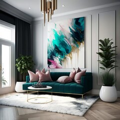 modern living room Generative AI