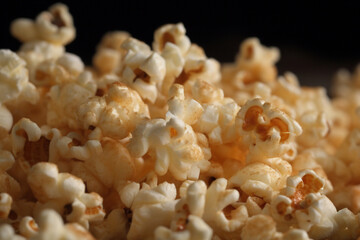 popcorn. close up. generative ai 