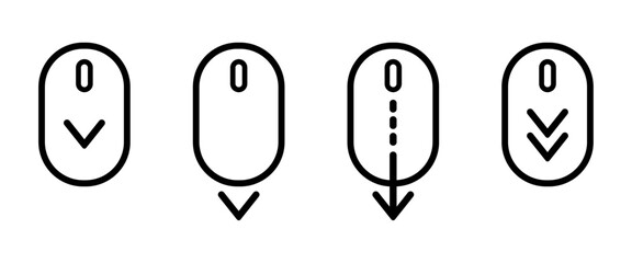 Scroll down design icon set © Kobby