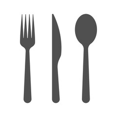Set of fork spoon and knife