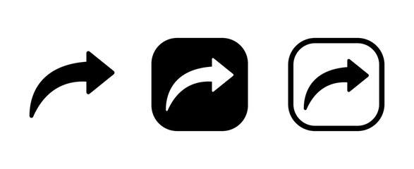 Share graphic vector icons set