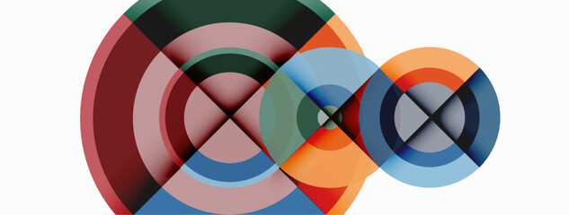 Obraz premium Circle trendy minimal geometric abstract background. Vector Illustration For Wallpaper, Banner, Background, Card, Book Illustration, landing page