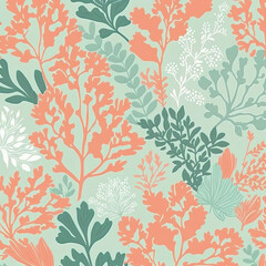 Seamless Floral Pattern, AI Generated