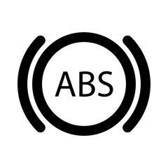 ABS. ABS vector illustration, anti-lock braking system.  Is an innovation in braking systems in motorized vehicles to maintain the safety of motorists.