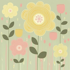 Seamless Floral Pattern, AI Generated