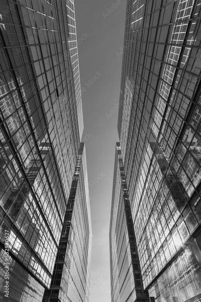 Poster Exterior of modern architecture. Building abstract background