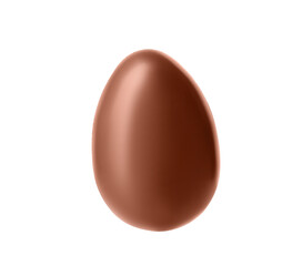 One tasty chocolate egg isolated on white