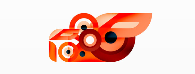 Rings and circles geometric abstract background for wallpaper, banner, backdrop