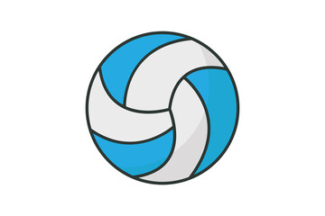 Volleyball icon illustration. icon related to sport. Flat line icon style, lineal color. Simple vector design editable