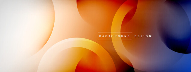 Light geometric abstract background with lines, circles