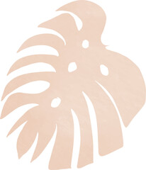 Watercolor botanical monstera leaf 