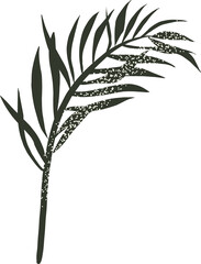 Watercolor botanical leaf branch