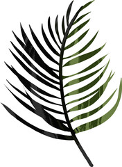 Watercolor botanical leaf branch