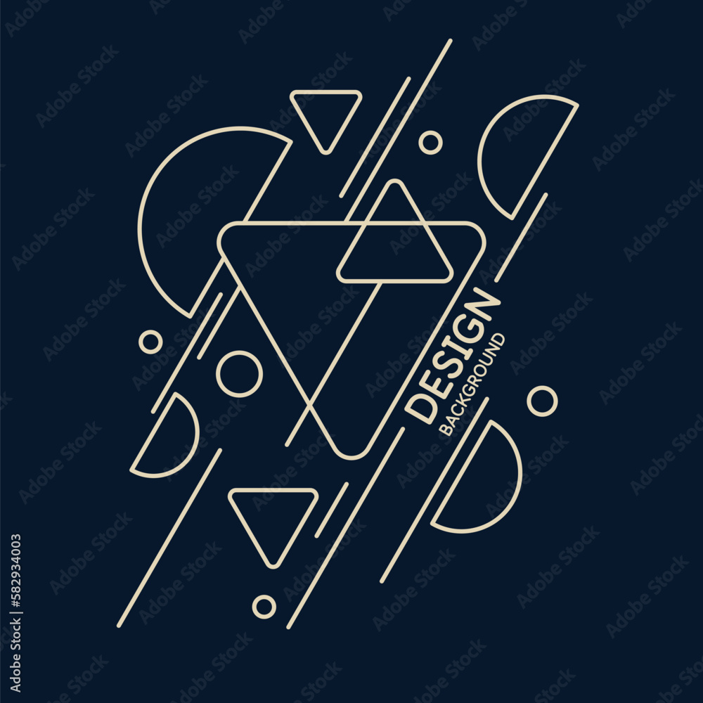Poster modern geometric composition of various shapes. illustration for design. abstract background in the 