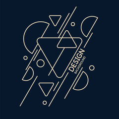 Modern geometric composition of various shapes. Illustration for design. Abstract background in the trend graphics.