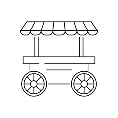Harvest cart icon design. Shopping Cart sign. isolated on white background. vector illustration