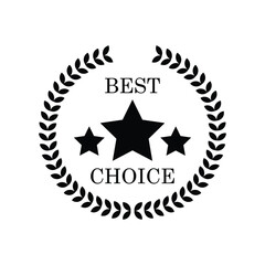 Best choice star icon design. Certified badge for company or celebration. isolated on white background. vector illustration