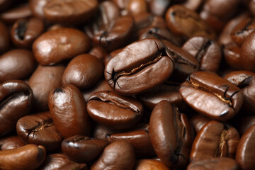 coffee beans, close up. generative ai