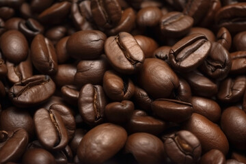 Obraz premium coffee beans, close up. generative ai
