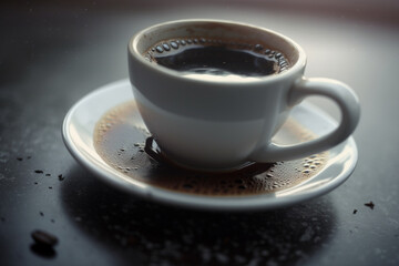 cup of coffee. close up 
