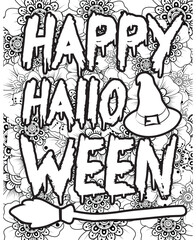 Halloween quotes coloring page.