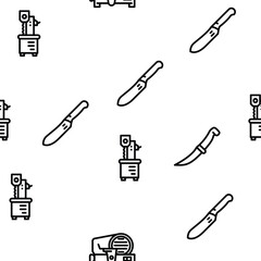 butcher meat food beef butchery vector seamless pattern