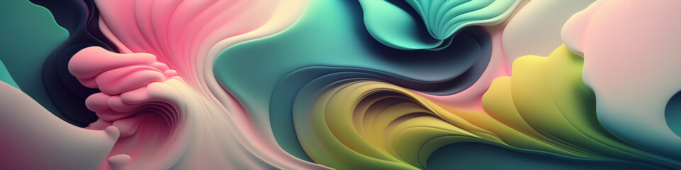 Expansive Abstract Wallpaper in Soft Pastel Nuances