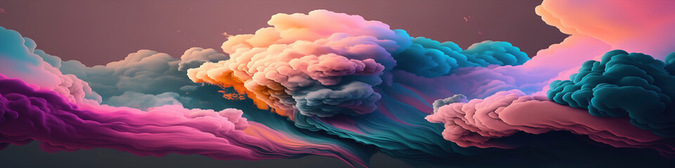Expansive Abstract Wallpaper in Soft Pastel Nuances
