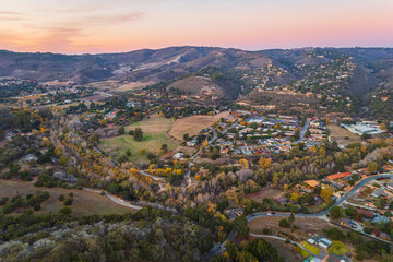 Fototapeta na wymiar Aerial view of Carmel Valley, California