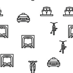 transport transportation car vector seamless pattern