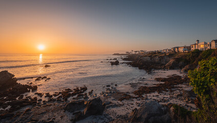 Sunrise at lovers point in Pacific Grove, California
