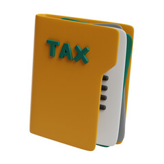 Tax folder 3d illustration