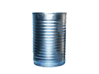 stack of tin cans isolated
