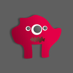 Cute Lovely Monster Illustration Vector Design